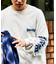 WEB限定 THRASHER×FREAK'S STORE/スラッシャー 別注 ビッグシルエット 袖プリント フレイムロゴ ロングスリーブTシャツ/ロンT