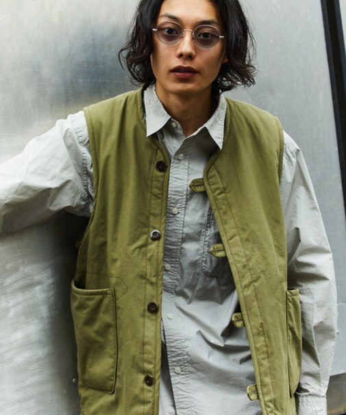 別注リバーシブルボアベスト/リバーシブル