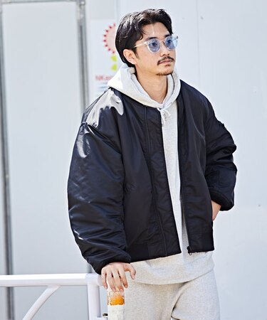 WEB限定 別注 ビッグシルエット MA-1/ナイロンジャケット｜フリークス
