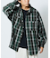 WEB限定 THE ALASKAN×FREAK'S STORE/アラスカン 別注 ビッグシルエット ヘビーネルシャツ/チェックシャツ