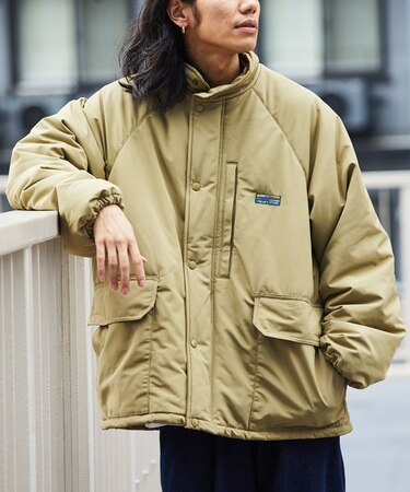 WEB限定 ビッグシルエット スタンドカラー パディングジャケット/中綿 