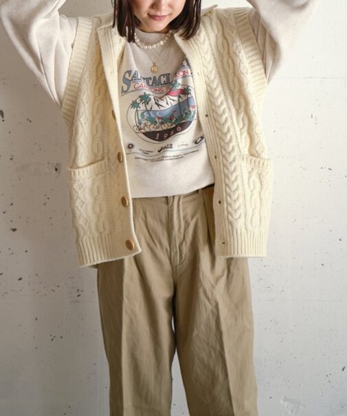 フィッシャーマンニットベスト