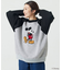 WEB限定【DISNEY/ディズニー ミッキーマウス】 別注 ビッグシルエット ラグランスリーブ クルーネック ジャガードニット/セーター