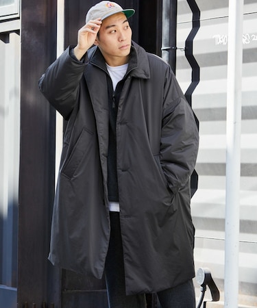 オーバーサイズ 中綿ステンカラーコート