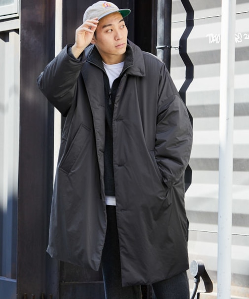 オーバーサイズ 中綿ステンカラーコート