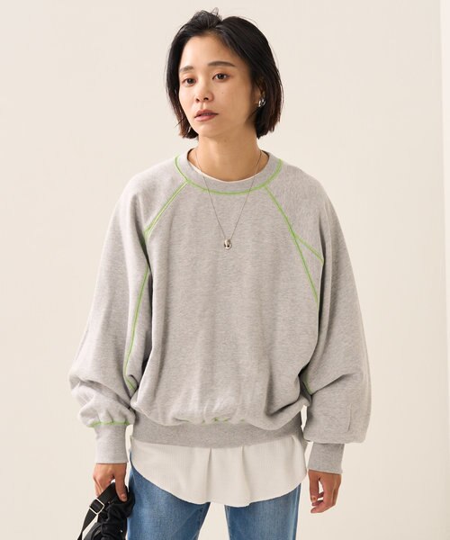 配色ラグランスリーブスウェット｜フリークスストアの通販｜&mall