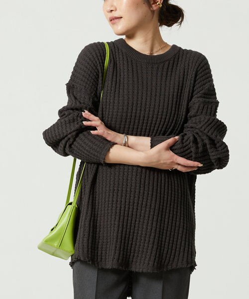 リプレイ ワッフル クルーネック ニット 長袖 プルオーバー　ダメージ加工 楽天市場】プルオーバー ニット トップス メンズ 秋 冬 秋服 冬