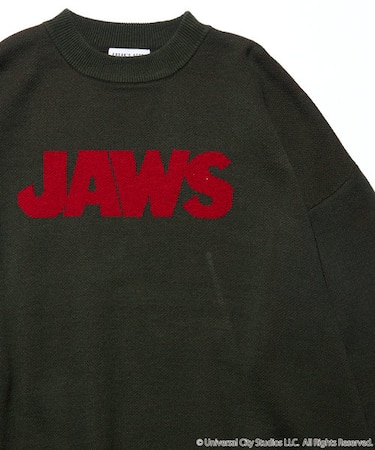 WEB限定 JAWS/ジョーズ 別注 ビッグシルエット クルーネック 