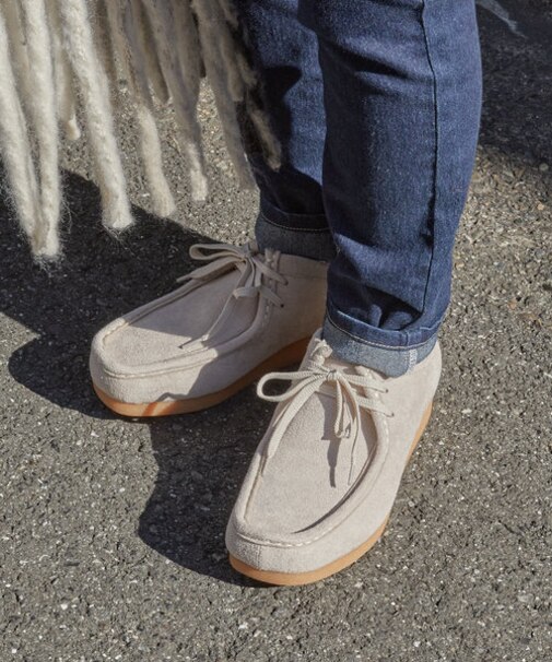 ▽【WEB限定】フェイクスウェードモカシンショートブーツ