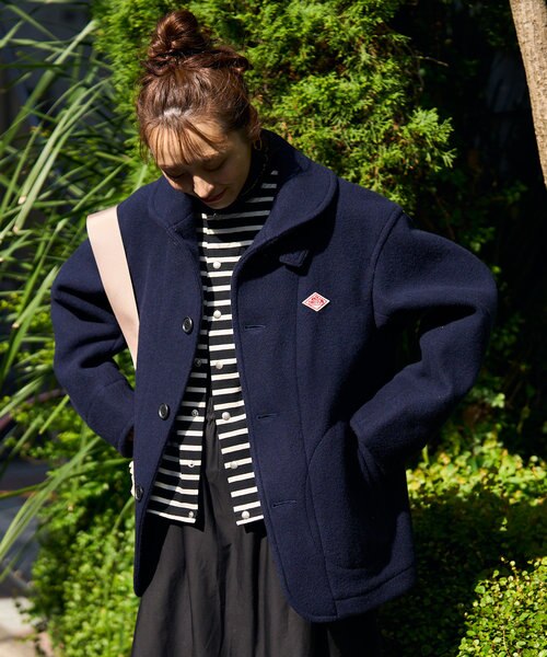 WOOL PILE ROUND COLLAR JACKET/ウールパイルラウンドカラージャケット