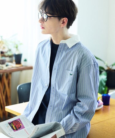 TOWN CRAFT×FREAK'S STORE/タウンクラフト 別注 The FOX カラーストライプシャツ