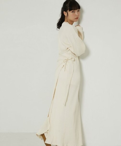 SHAW LONG SLEEVE KAFTAN/シャウロングスリーブカフタン(カットソーワンピース)