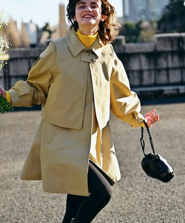 ベスト付き2WAYミニコート