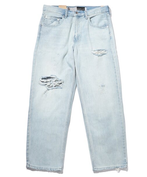 SILVER TAB DAMAGE/シルバー タブ ダメージ/ルーズ シルエット デニム