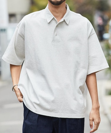 【限定展開】8.85オンス Heavyweight ビッグシルエット ヘビーウェイト ポロシャツ/オーバーサイズポロ