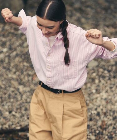 別注ox stripe shirt/別注オックスストライプシャツ