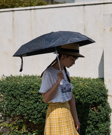 日傘 折りたたみ傘 完全遮光切り継ぎタイニーミニ