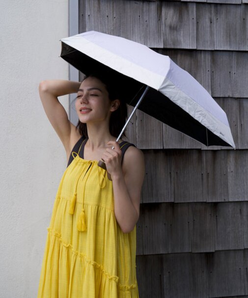 日傘 折りたたみ傘 完全遮光切り継ぎタイニーミニ