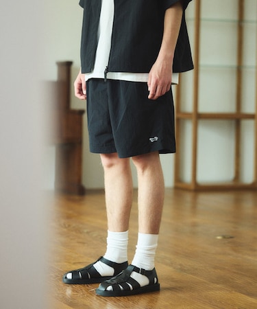 TOWN CRAFT×FREAK'S STORE/タウンクラフト 別注 The FOX ワンポイント ナイロンイージーショーツ/リラックスフィット