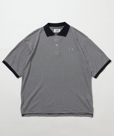 TOWN CRAFT×FREAK'S STORE/タウンクラフト 別注 The FOX ワンポイント 半袖ピンボーダーポロシャツ