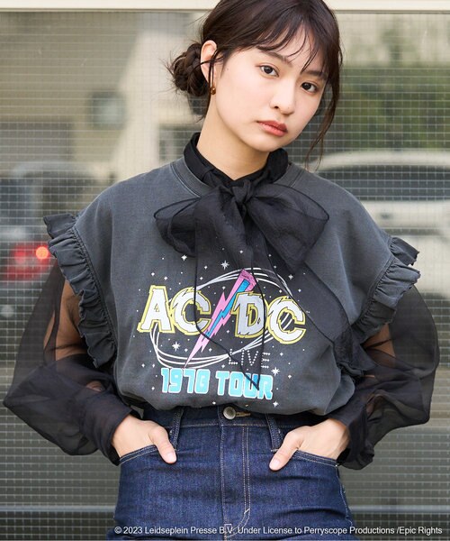 ACDC フリルノースリーブTシャツ｜フリークスストアの通販｜&mall