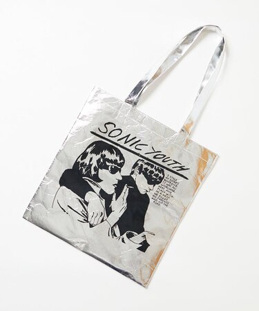 SONIC YOUTH TOTE BAG GOO//グラフィック シルバートートバッグ