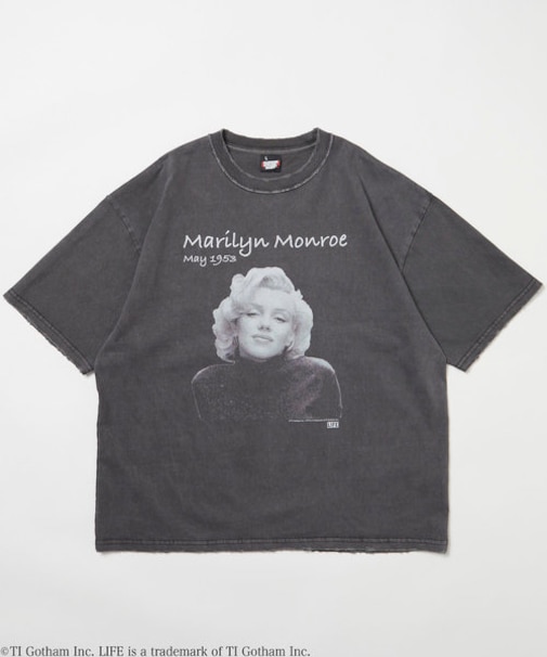 別注 マリリン・モンロー コラボフォト Tシャツ/SP LIFE Marilyn Monroe Dot Tee