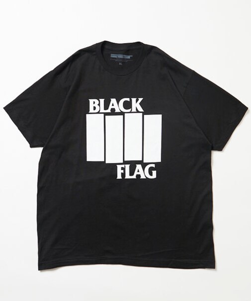 BLACK FLAG TEE BARS & LOGO/ブラック・フラッグ プリント グラフィック 半袖Tシャツ