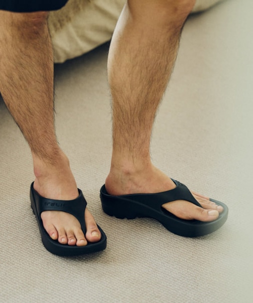 W- FLIP FLOP/リカバリーサンダル 厚底 トングタイプ