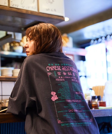 【限定展開】紫金飯店×FREAK'S STORE 別注 ビッグシルエット バックプリント クルーネックTシャツ/中華/チャイナデザイン
