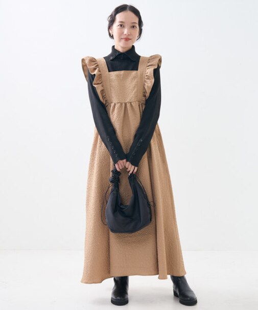 フクレジャガードエプロンキャミワンピース