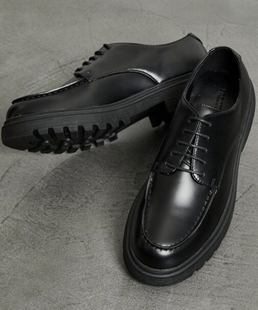 【限定展開】タンクソール Uチップ レースアップシューズ/ボリュームソール