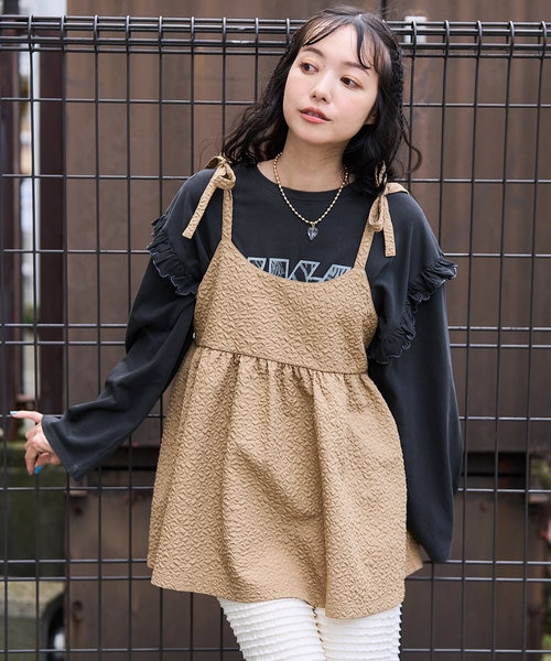 【mrk】La boutique BonBon  フクレジャガードキャミ mrk様専用】La boutique BonBon フクレジャガードキャミ