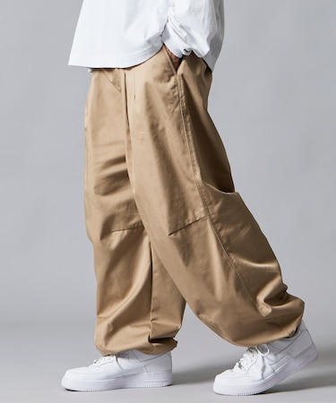 ワイドシルエット ミリタリーサーカスパンツ/スノーパンツ【限定展開】