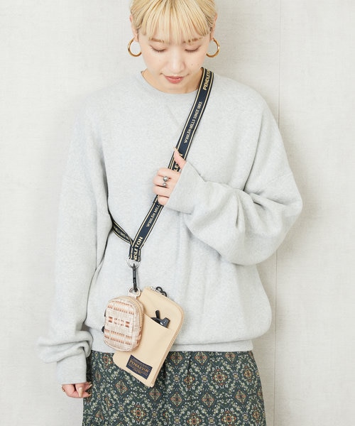 別注 LOGO TAPE NECK SHOULDER POUCH/ ロゴテープ ネック