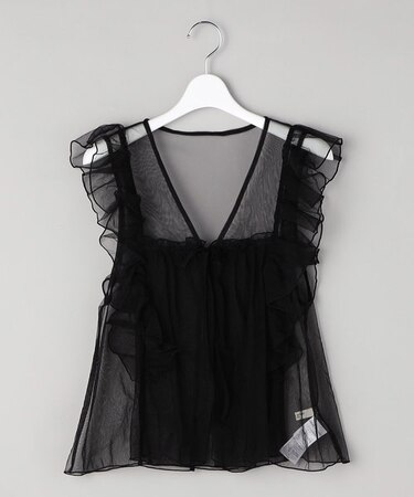 チュール ノースリーブ フリル ブラウス｜フリークスストアの通販  