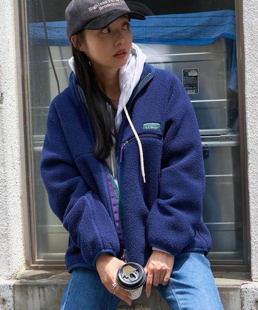 Columbia×SHIPS JET BLUE シュガードーム ボアフリース Topsham Boa 