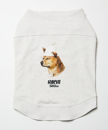 HACHI print nosleeve sweat/ハチ公プリントノースリーブスウェット