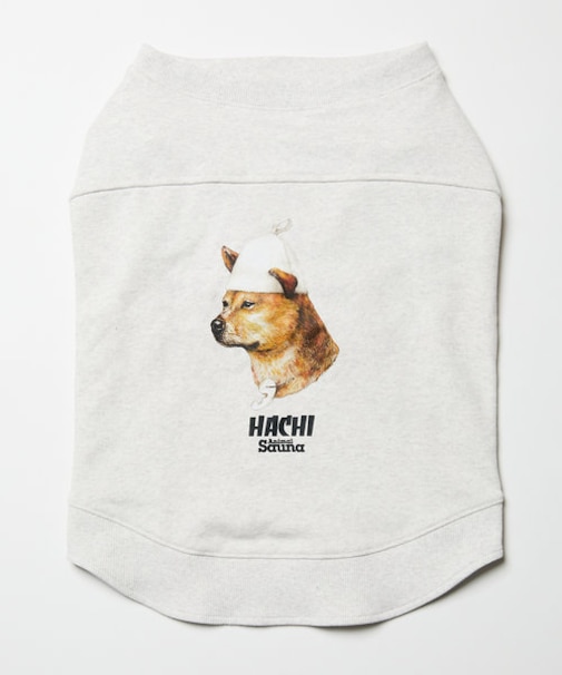 HACHI print nosleeve sweat/ハチ公プリントノースリーブスウェット