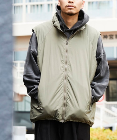 限定展開 ビッグシルエット プリマロフト LEVEL7 ミリタリーベスト/中綿ベスト