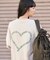 ハート 刺繍 スウェット