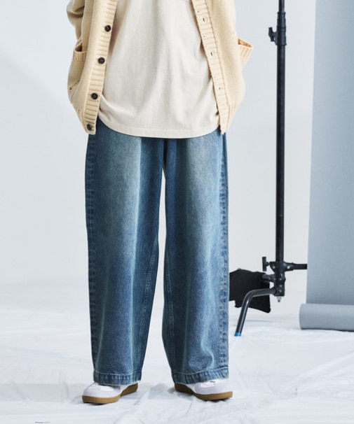 ストレートワイドシルエットデニムパンツ/ルーズフィット