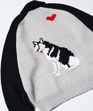 限定展開 ビッグシルエット ジップアップ カウチンニット/セーター 