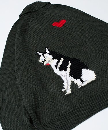 限定展開 ビッグシルエット ジップアップ カウチンニット/セーター 