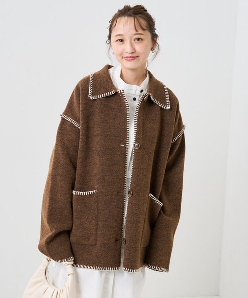 ブランケット ステッチ ニット ジャケット｜フリークスストアの通販