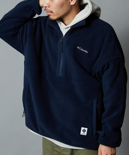 限定展開 Columbia×FREAK'S STORE/コロンビア 別注 インペリアルパーク ハーフジップ フリースPO/アノラック