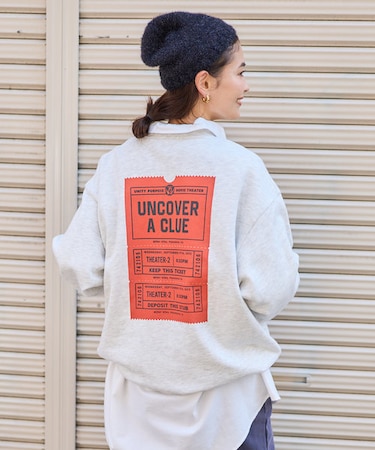 CINEMA TICKET SWEAT/シネマチケット バックプリント スウェット プルオーバー