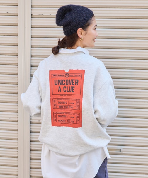 CINEMA TICKET SWEAT/シネマチケット バックプリント スウェット プルオーバー