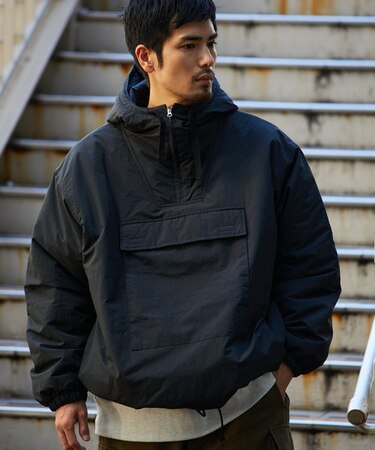 別注 中綿アノラックパーカー/ビックシルエット/プルオーバー