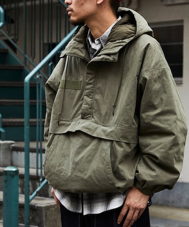 限定展開 ビッグシルエット ミリタリー アノラックパーカー/プルオーバー